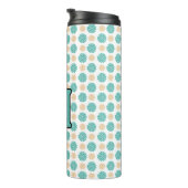 Blaugrün Blütentherme Thermosbecher (Nach rechts gedreht)