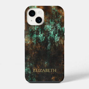 Blaugrün Cooper Patina Metallic iPhone 14 Hülle