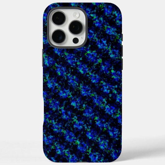 Blaugrün gebrochenes Glasmuster Case-Mate iPhone Hülle (Rückseite)