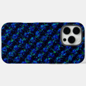 Blaugrün gebrochenes Glasmuster Case-Mate iPhone Hülle (Rückseite (Horizontal))