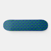 Blaugrün gebrochenes Glasmuster Skateboard (Horizontal)