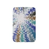 Blaugrün Gelb Einziges Muster Badematte (Vorderseite Vertikal)