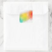 Blaugrün-gelb-orange-farbige Blende Quadratischer Aufkleber (Tasche)