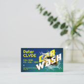 Blaugrün-gelber Karton Visitenkarte (Stehend Vorderseite)