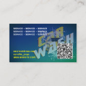 Blaugrün-gelber Karton Visitenkarte (Rückseite)