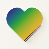 Blaugrün-gelbes Gradientendesign Notizblock (Rückseite)