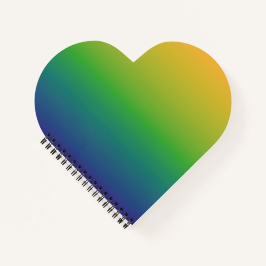 Blaugrün-gelbes Gradientendesign Notizblock (Vorderseite)