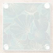 Blaugrün Glasuntersetzer (Rückseite)