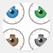 Blaugrün, grau runder aufkleber (Vorderseite)