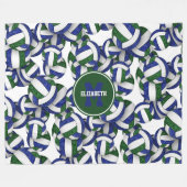 Blaugrün, grillgraue Mannschaftsfarben Fleecedecke (Vorderseite (Horizontal))