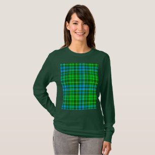 Blaugrün kariert Tartan Grün  T-Shirt