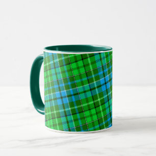 Blaugrün kariert Tartan Grün  Tasse
