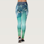 Blaugrün Leggings (Rückseite)