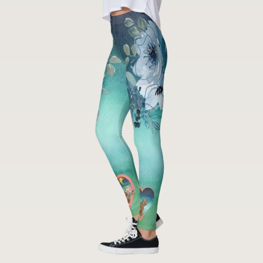 Blaugrün Leggings (Links)