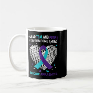 Blaugrün Lila Für Jemanden, Den Ich Vermisse Suizi Kaffeetasse