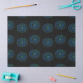 Blaugrün-Mandala Seidenpapier (Basteln)