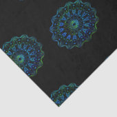 Blaugrün-Mandala Seidenpapier (Detail)