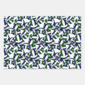 Blaugrün-Mannschaftsfarben, die Volleyball koordin Geschenkpapier Set (Vorderseite)