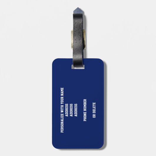 Blaugrün-Mannschaftsfarben mit Monogramm Volleybal Gepäckanhänger (Rückseite vertikal)