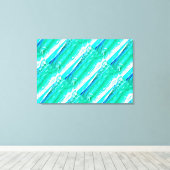 Blaugrün-Maui-Wellenmuster Leinwanddruck (Insitu (Holzboden))