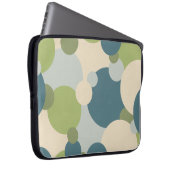 Blaugrün-Moleküle Laptop-Tasche Laptopschutzhülle (Vorne Rechts)