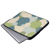 Blaugrün-Moleküle Laptop-Tasche Laptopschutzhülle (Vorne Knopf)