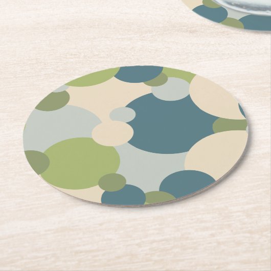Blaugrün-Moleküle Papier Untersetzer (Angewinkelt)