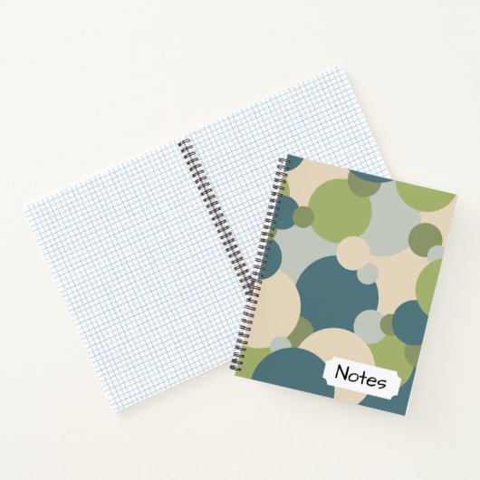 Blaugrün Moleküle Spiral Notebook Notizblock (Innenseite)