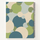 Blaugrün Moleküle Spiral Notebook Notizblock (Rückseite)