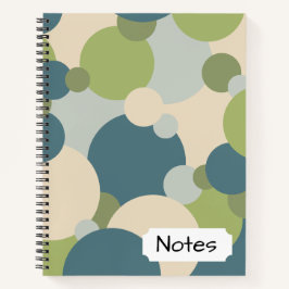 Blaugrün Moleküle Spiral Notebook Notizblock