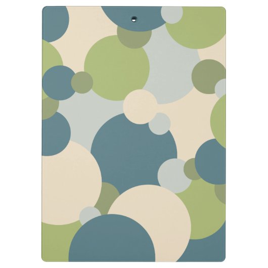 Blaugrün Moleküle Zwischenablage Klemmbrett (Rückseite)