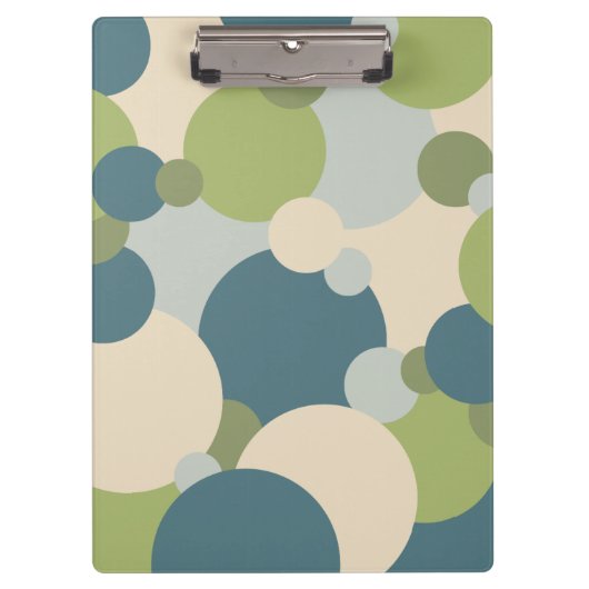 Blaugrün Moleküle Zwischenablage Klemmbrett (Vorderseite)