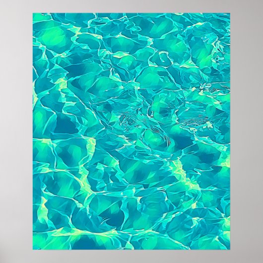Blaugrün-Muster für Augenfänge Poster (Vorne)