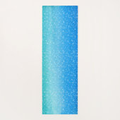 Blaugrün Ombre Sparkle Om Symbol Yogamatte (Rückseite)