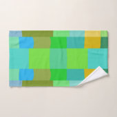 Blaugrün Orange Lila Creamy Muster Abstrakt Badhandtuch Set (Handtuch)