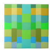 Blaugrün Orange Lila Creamy Muster Abstrakt Fliese (Vorderseite)