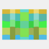 Blaugrün Orange Lila Creamy Muster Abstrakt Geschenkpapier Set (Vorderseite 2)