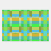 Blaugrün Orange Lila Creamy Muster Abstrakt Geschenkpapier Set (Vorderseite)