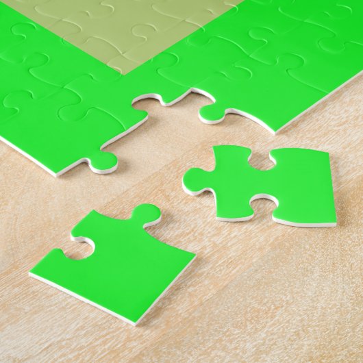 Blaugrün Orange Lila Creamy Muster Abstrakt Puzzle (Seite)