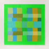 Blaugrün Orange Lila Creamy Muster Abstrakt Puzzle (Horizontal)