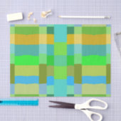 Blaugrün Orange Lila Creamy Muster Abstrakt Seidenpapier (Handwerk)