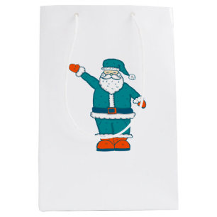 blaugrün orange weihnachten santa claus mittlere geschenktüte