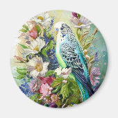 Blaugrün, Parakeet und Blume Magnet (Vorne)