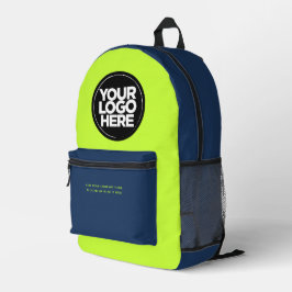Blaugrün | Personalisiertes Firmenlogo und Text Bedruckter Rucksack