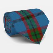 Blaugrün Riese Tartan Karierter Flannel Krawatte (Gerollt)