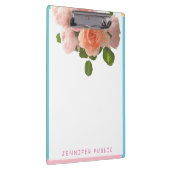 Blaugrün rosa gelbe Farbe Bläservorlage Klemmbrett (Rechts)