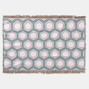 Blaugrün rosa Geometrisches Abstraktes Muster Decke