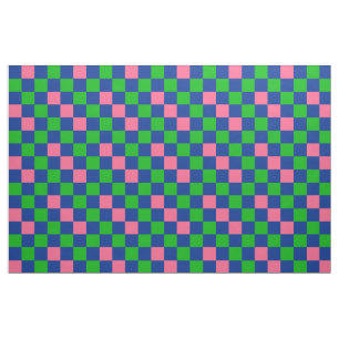 Blaugrün Rosa Karomuster Design Stoff
