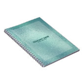 Blaugrün schimmernde Glasstruktur Notizblock (Rechte Seite)