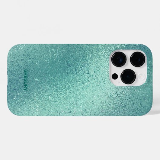 Blaugrün schimmernder Hintergrund Case-Mate iPhone Hülle (Rückseite (Horizontal))